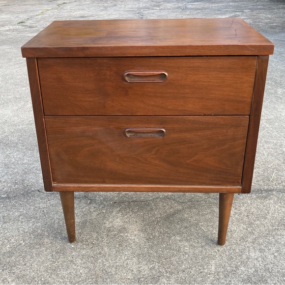 Other Sold Vintage 196s Mcm Walnut Nightstand Poshmark